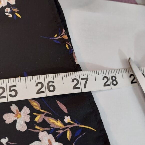 Moa Moa Shirt Top Flowy Black Floral Womens Plus Size 1X Layered Sleeve Keyhole - Picture 14 of 14